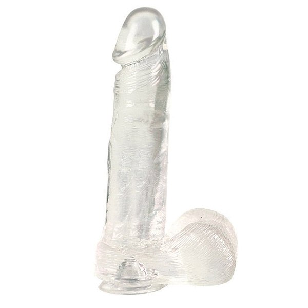 Dong with Suction Cup Clear 8 Inches Dong with Suction Cup Clear 8 Inches