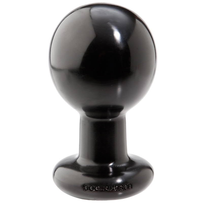 Round Large Butt Plug Black Round Large Butt Plug Black